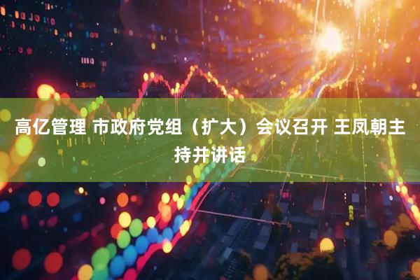 高亿管理 市政府党组（扩大）会议召开 王凤朝主持并讲话