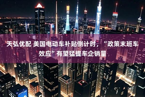 天弘优配 美国电动车补贴倒计时，“政策末班车效应”有望猛提车企销量