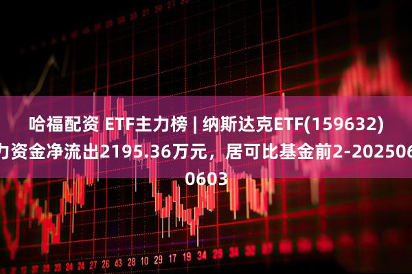 哈福配资 ETF主力榜 | 纳斯达克ETF(159632)主力资金净流出2195.36万元，居可比基金前2-20250603